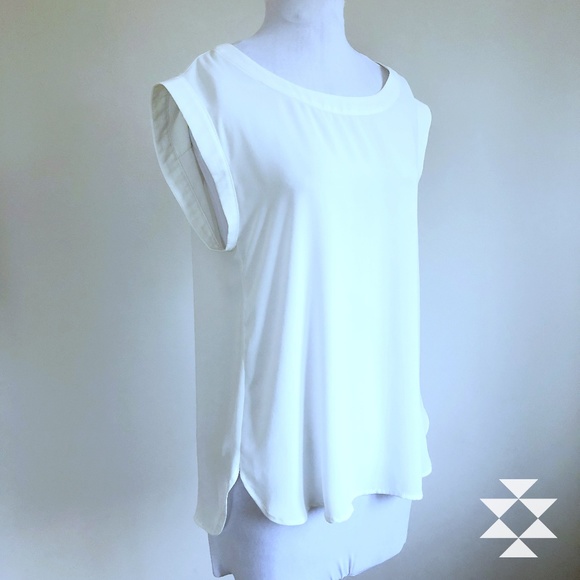 J Crew Tops - White Silky Sleeveless Blouse Tank Top 8P